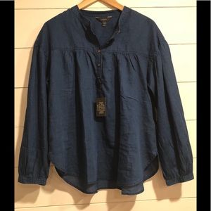 NWT J. Crew Sz 12 Blue Light Weight Blouse